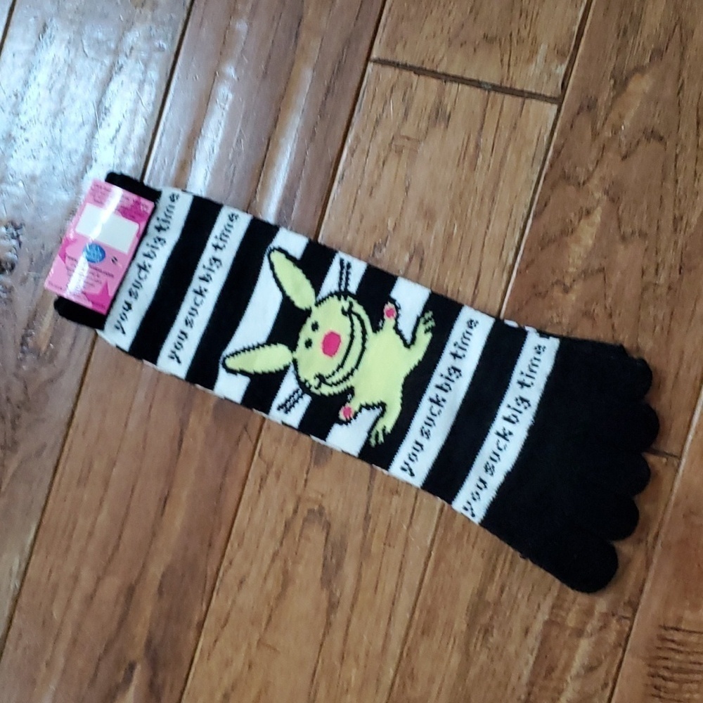 Ripple Junction it's happy bunny toe socks - Picture 4 of 5